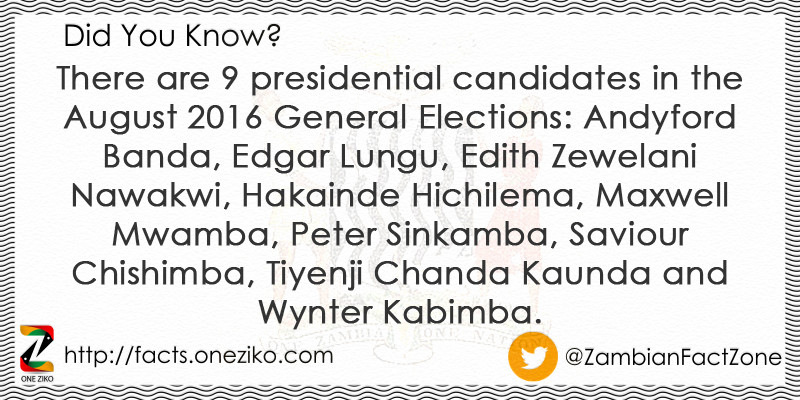 There are 9 presidential candidates in the August...