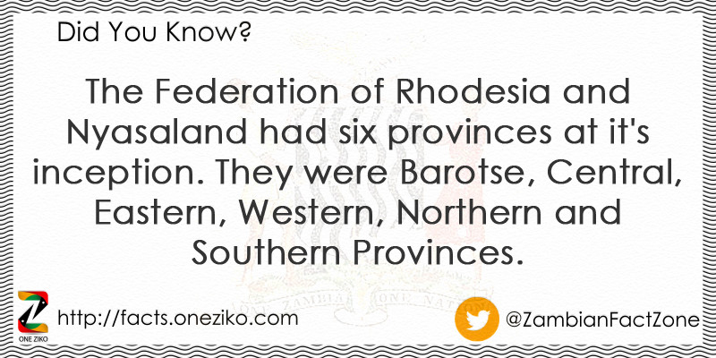 The Federation of Rhodesia and Nyasaland had six p...