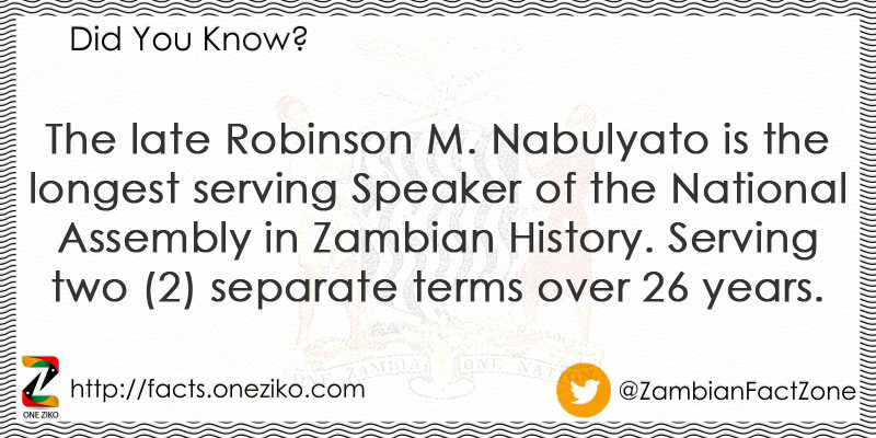 The late Robinson M. Nabulyato is the longest serv...