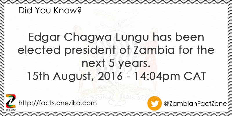 Edgar Chagwa Lungu has been elected president of Z...