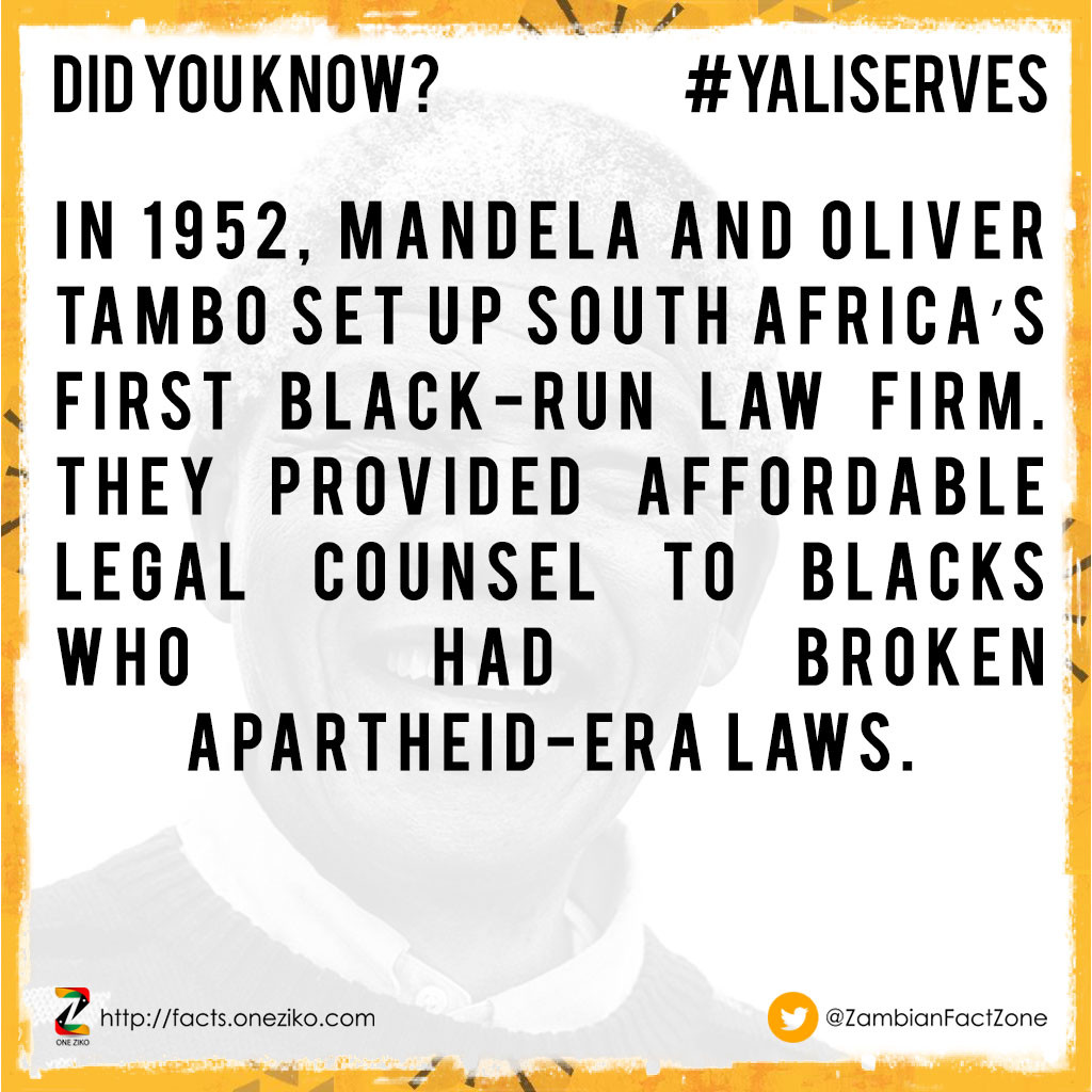 In 1952, Mandela and Oliver Tambo set up South Afr...