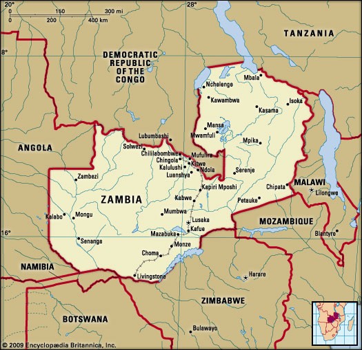 Zambia is a landlocked country with 8 neighbours;...