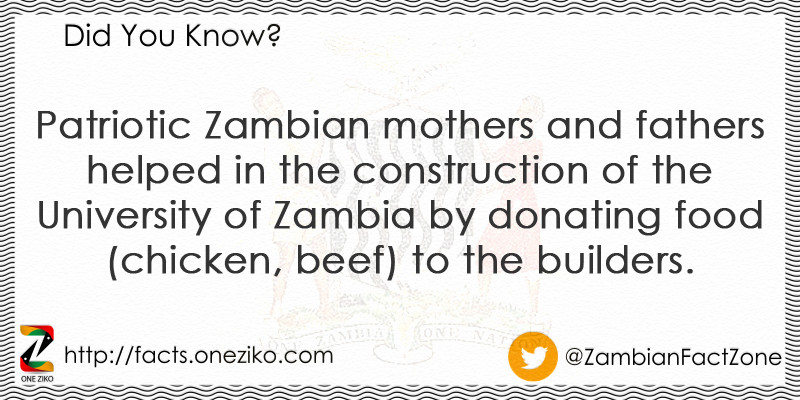 Patriotic Zambian mothers and fathers helped in th...