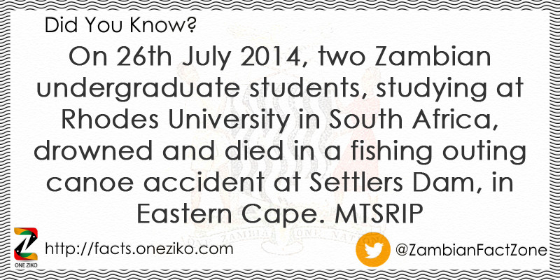 On 26th July 2014, two Zambian undergraduate stude...