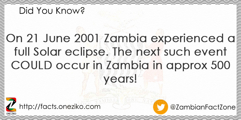 On 21 June 2001 Zambia experienced a full Solar ec...